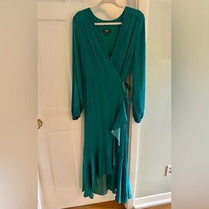 Antropologie Maeve Wrap dress in teal size XL
